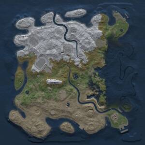 Thumbnail Rust Map: Procedural Map, Size: 4000, Seed: 1015424226, 15 Monuments