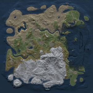 Thumbnail Rust Map: Procedural Map, Size: 5000, Seed: 1344638477, 16 Monuments