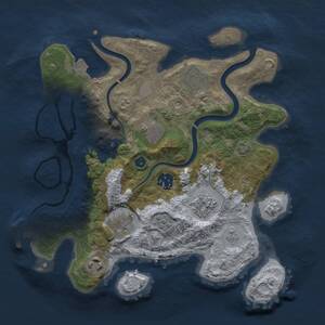 Thumbnail Rust Map: Procedural Map, Size: 3000, Seed: 813211096, 12 Monuments