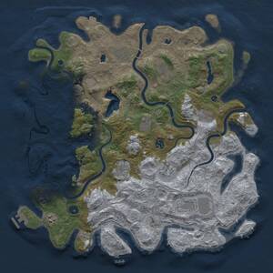 Thumbnail Rust Map: Procedural Map, Size: 4500, Seed: 1359435790, 16 Monuments