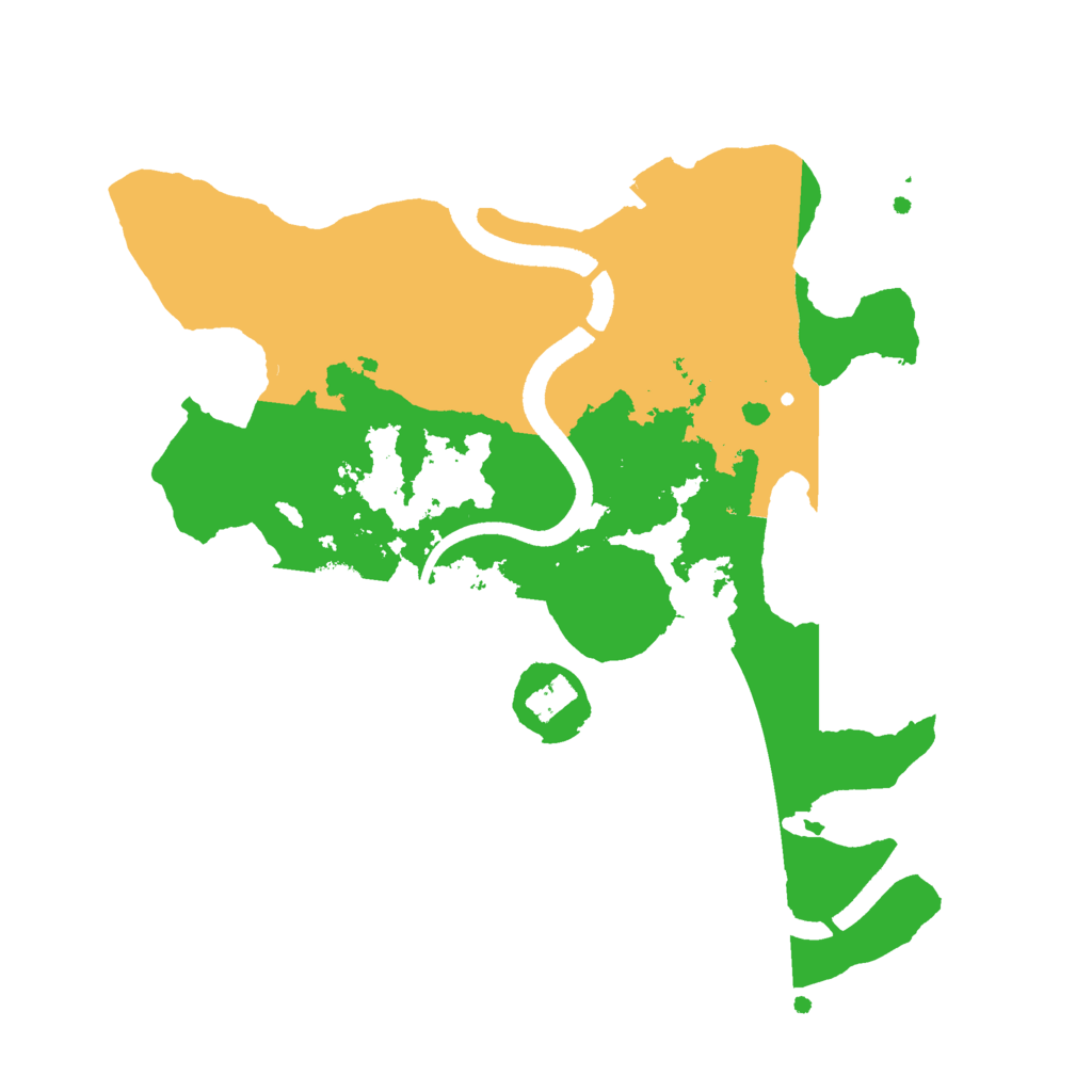 Biome Rust Map: Procedural Map, Size: 2500, Seed: 58714