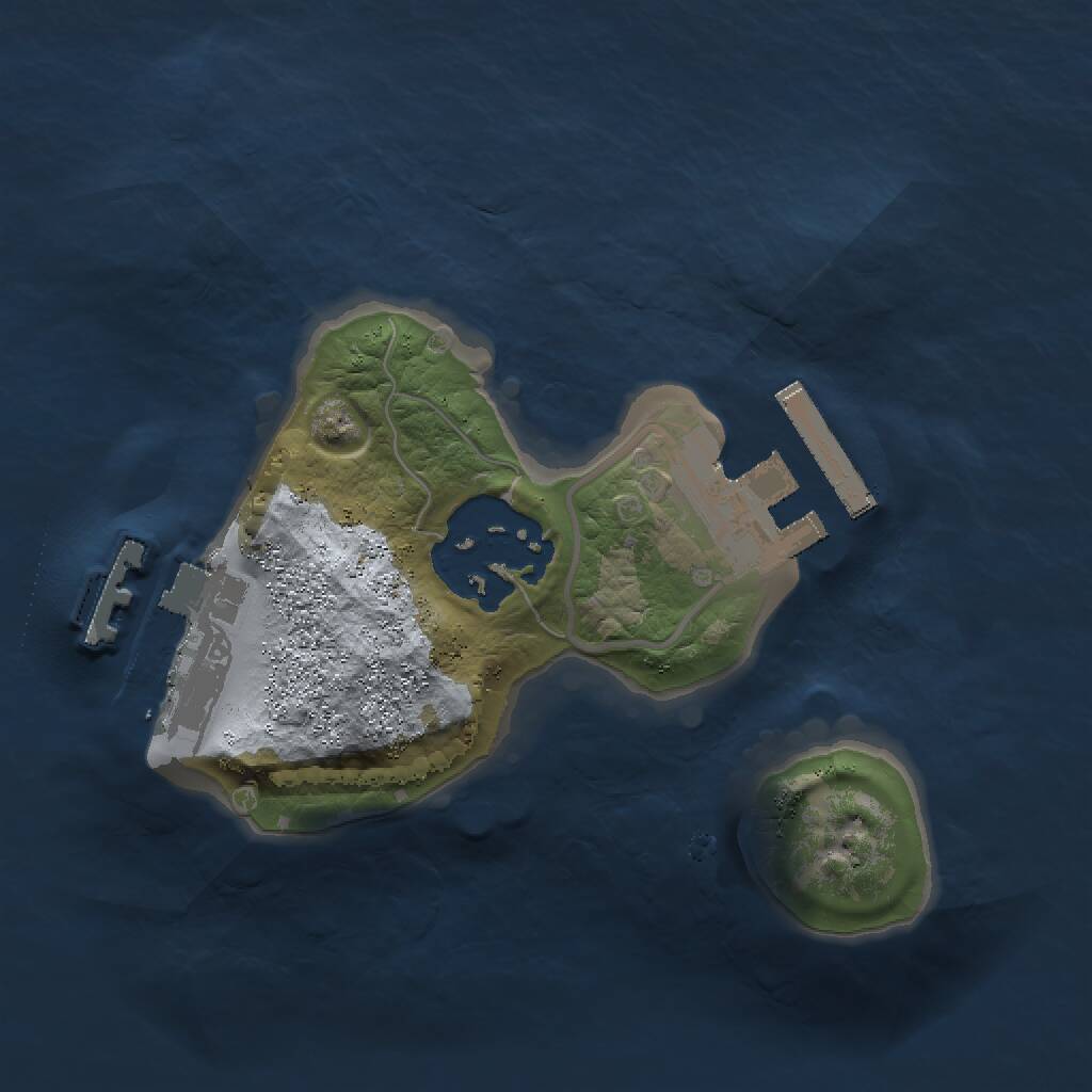 Rust Map: Procedural Map, Size: 1500, Seed: 1354224041, 4 Monuments