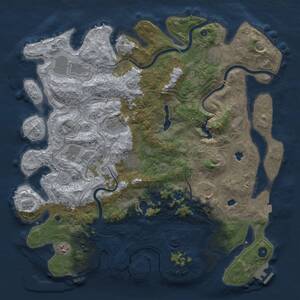Thumbnail Rust Map: Procedural Map, Size: 4500, Seed: 919295832, 15 Monuments
