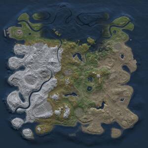 Thumbnail Rust Map: Procedural Map, Size: 4500, Seed: 989397617, 17 Monuments