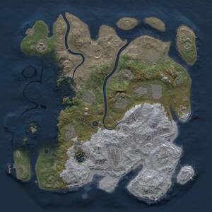 Thumbnail Rust Map: Procedural Map, Size: 3750, Seed: 721877024, 17 Monuments