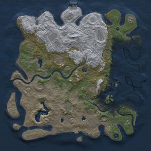 Thumbnail Rust Map: Procedural Map, Size: 4500, Seed: 2062963464, 17 Monuments