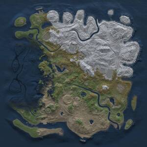 Thumbnail Rust Map: Procedural Map, Size: 4500, Seed: 692782656, 15 Monuments