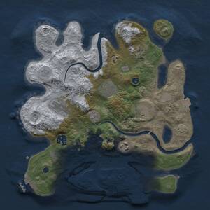 Thumbnail Rust Map: Procedural Map, Size: 3000, Seed: 73369, 13 Monuments