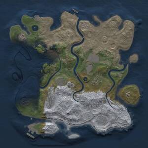 Thumbnail Rust Map: Procedural Map, Size: 3500, Seed: 879299789, 14 Monuments