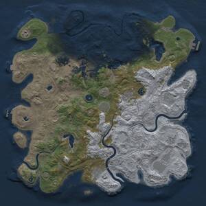 Thumbnail Rust Map: Procedural Map, Size: 4500, Seed: 790311476, 17 Monuments