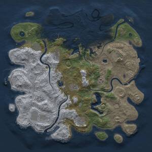 Thumbnail Rust Map: Procedural Map, Size: 4250, Seed: 1884563507, 17 Monuments
