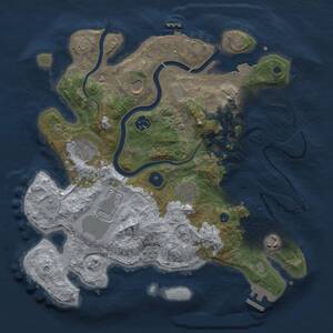 Thumbnail Rust Map: Procedural Map, Size: 3500, Seed: 741928828, 13 Monuments