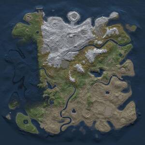 Thumbnail Rust Map: Procedural Map, Size: 4500, Seed: 537769705, 16 Monuments