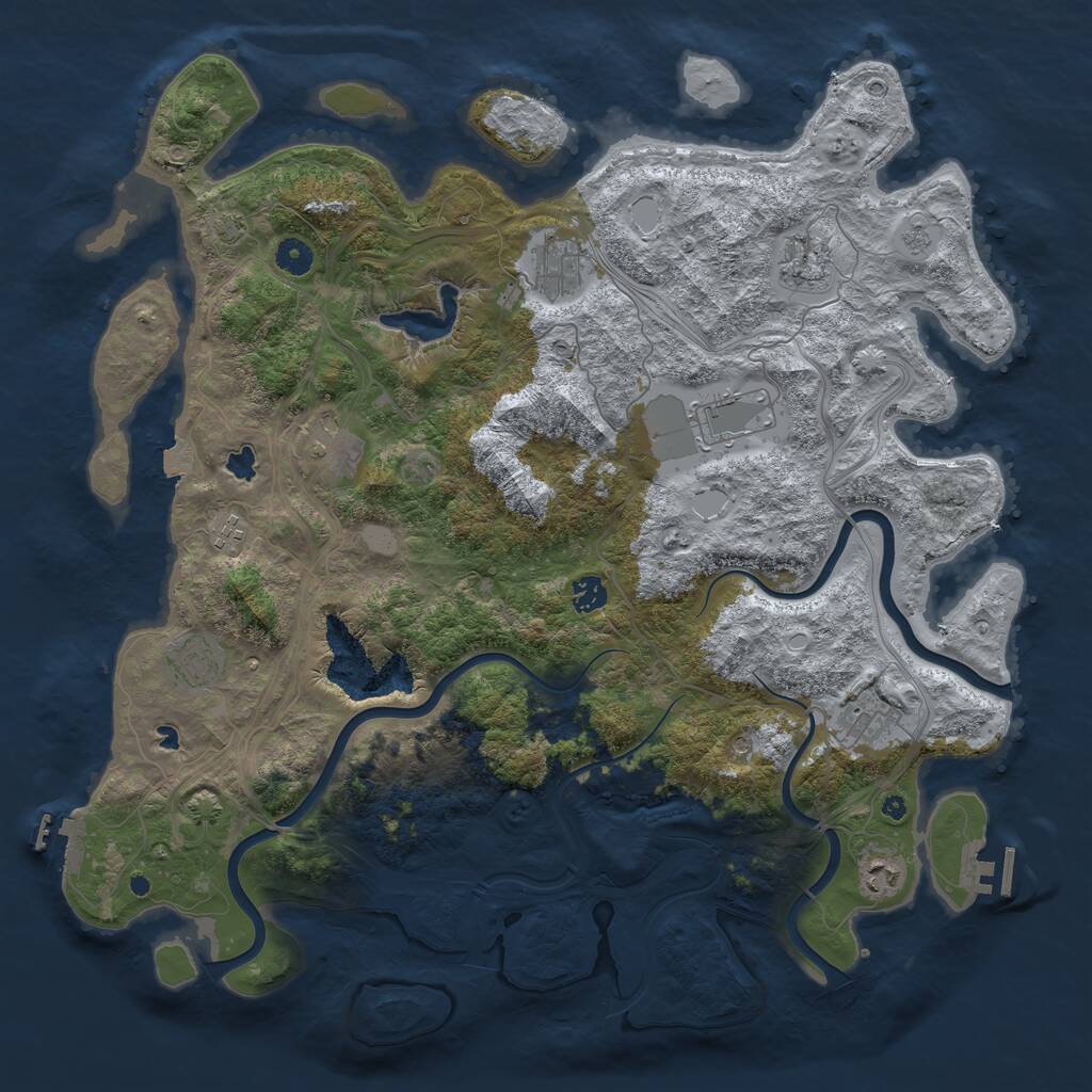 Rust Map: Procedural Map, Size: 4500, Seed: 1983922854, 15 Monuments