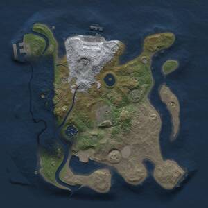Thumbnail Rust Map: Procedural Map, Size: 2700, Seed: 1780401674, 7 Monuments