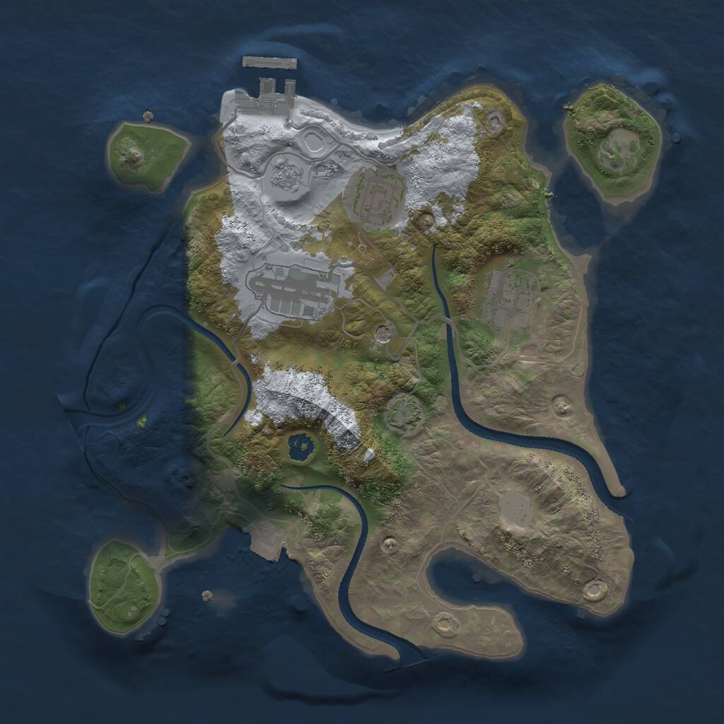 Rust Map: Procedural Map, Size: 2700, Seed: 31628006, 8 Monuments