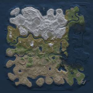 Thumbnail Rust Map: Procedural Map, Size: 4500, Seed: 1433422735, 17 Monuments