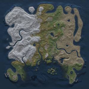 Thumbnail Rust Map: Procedural Map, Size: 4500, Seed: 1887913694, 17 Monuments