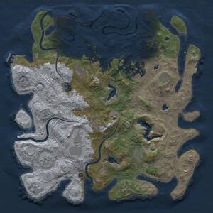 Thumbnail Rust Map: Procedural Map, Size: 4500, Seed: 1120931475, 17 Monuments