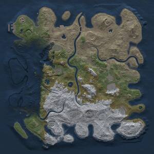 Thumbnail Rust Map: Procedural Map, Size: 4500, Seed: 883665233, 16 Monuments