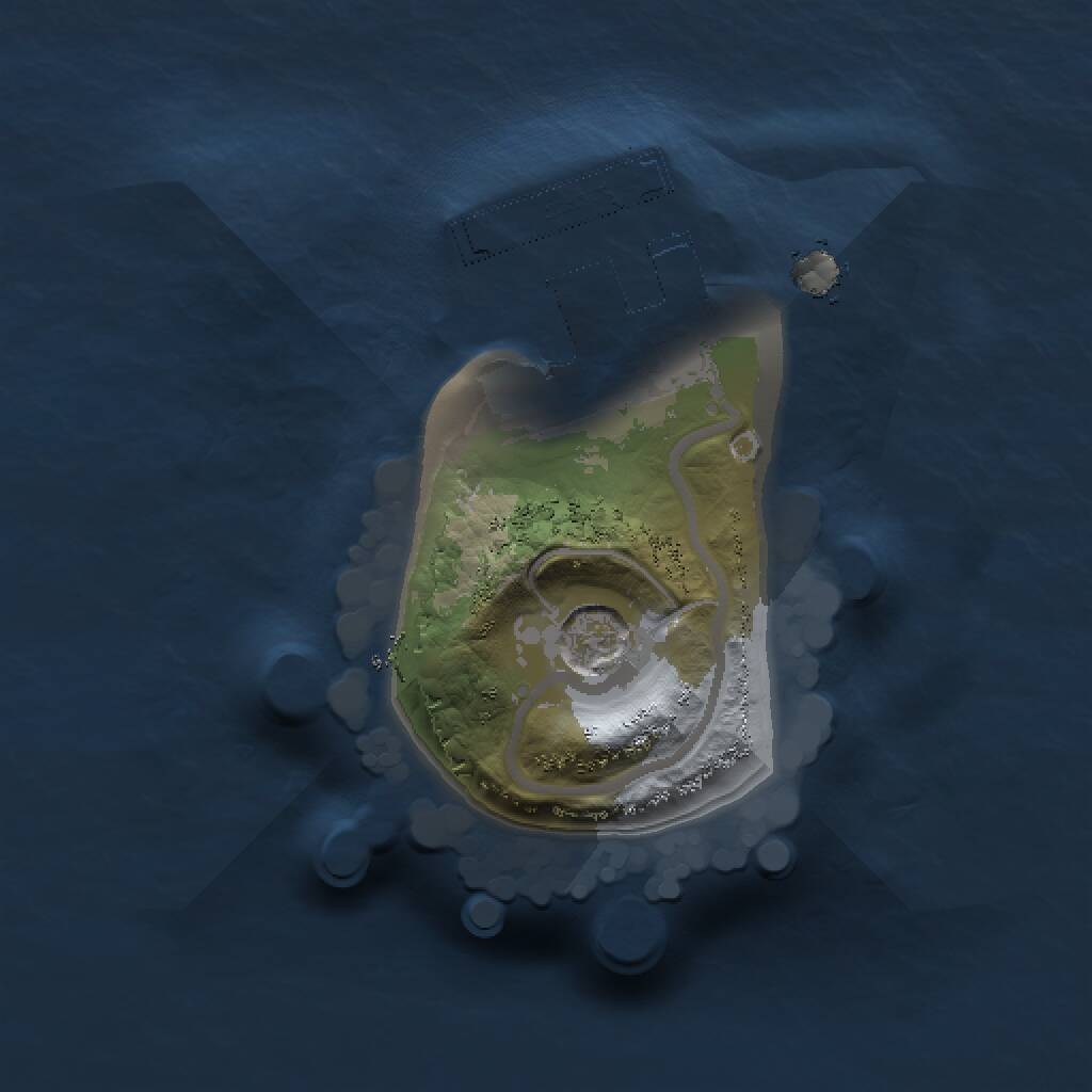 Rust Map: Procedural Map, Size: 1000, Seed: 1158213408, 3 Monuments