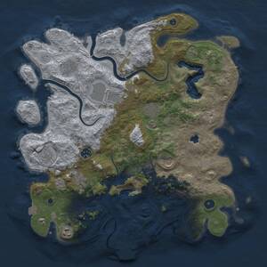 Thumbnail Rust Map: Procedural Map, Size: 4000, Seed: 5689554, 14 Monuments
