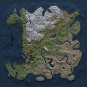 Thumbnail Rust Map: Procedural Map, Size: 4500, Seed: 829705562, 16 Monuments
