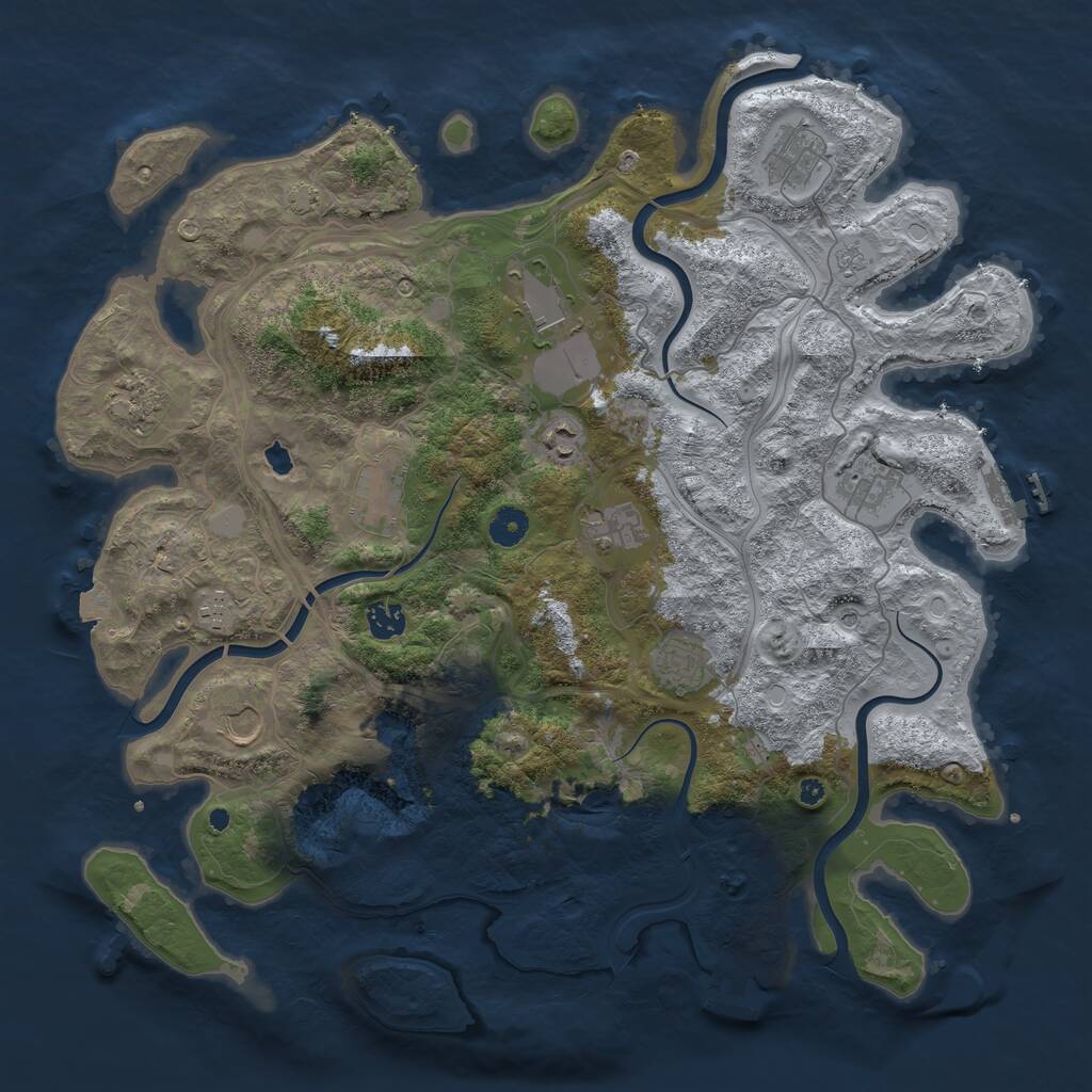 Rust Map: Procedural Map, Size: 4250, Seed: 1556683835, 17 Monuments