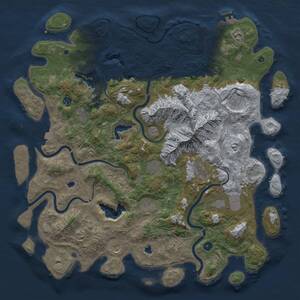 Thumbnail Rust Map: Procedural Map, Size: 5000, Seed: 346228107, 16 Monuments