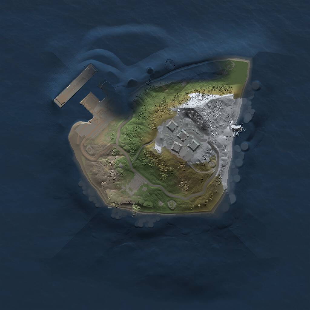 Rust Map: Procedural Map, Size: 1200, Seed: 1115386149, 3 Monuments