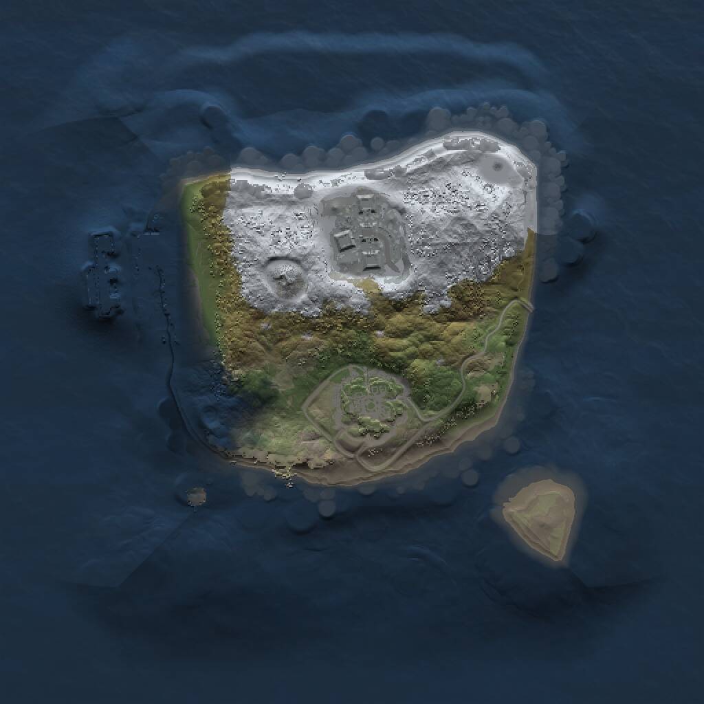Rust Map: Procedural Map, Size: 1400, Seed: 11111, 4 Monuments