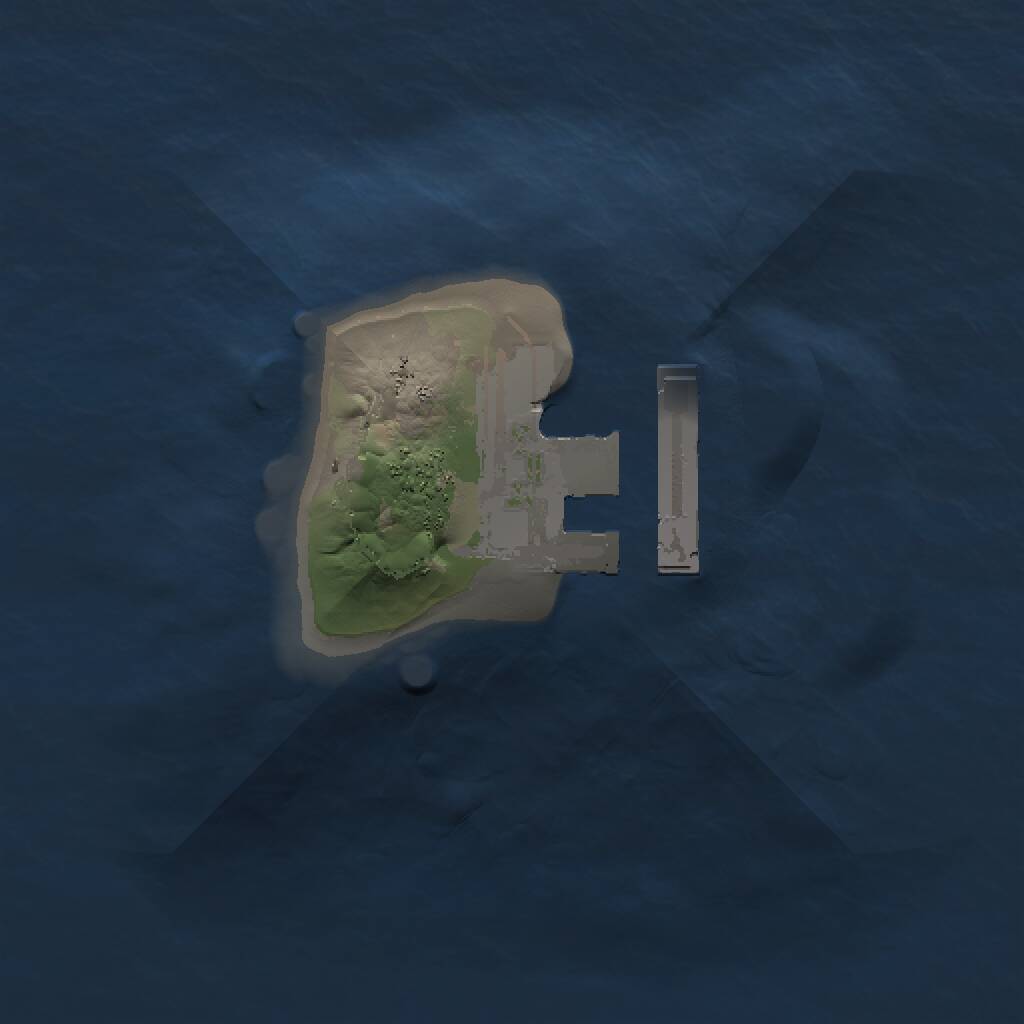 Rust Map: Procedural Map, Size: 1000, Seed: 425586309, 2 Monuments