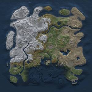 Thumbnail Rust Map: Procedural Map, Size: 4000, Seed: 1161772175, 16 Monuments