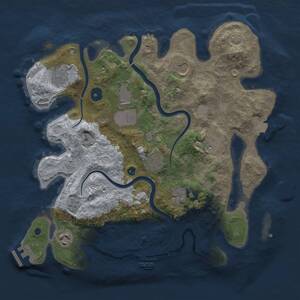 Thumbnail Rust Map: Procedural Map, Size: 3500, Seed: 6967, 14 Monuments