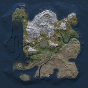 Thumbnail Rust Map: Procedural Map, Size: 3000, Seed: 79979, 11 Monuments
