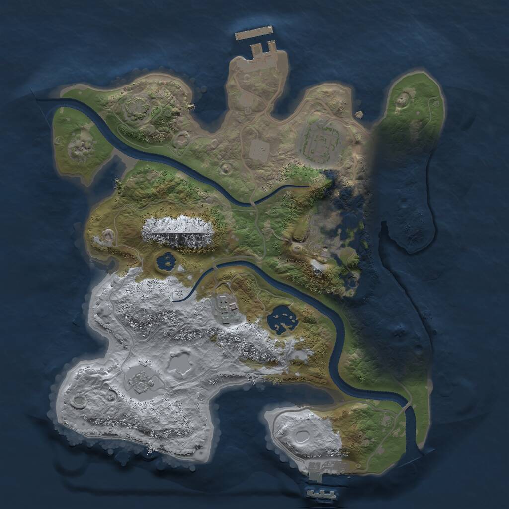 Rust Map: Procedural Map, Size: 2700, Seed: 1780488094, 10 Monuments
