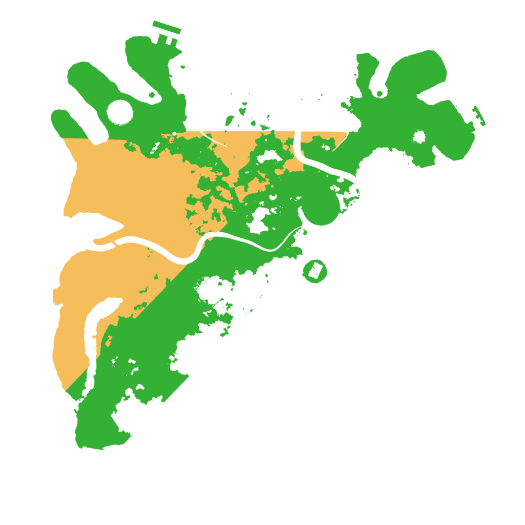 Biome Rust Map: Procedural Map, Size: 3700, Seed: 710554078