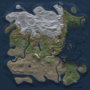 Thumbnail Rust Map: Procedural Map, Size: 4250, Seed: 1389287808, 17 Monuments