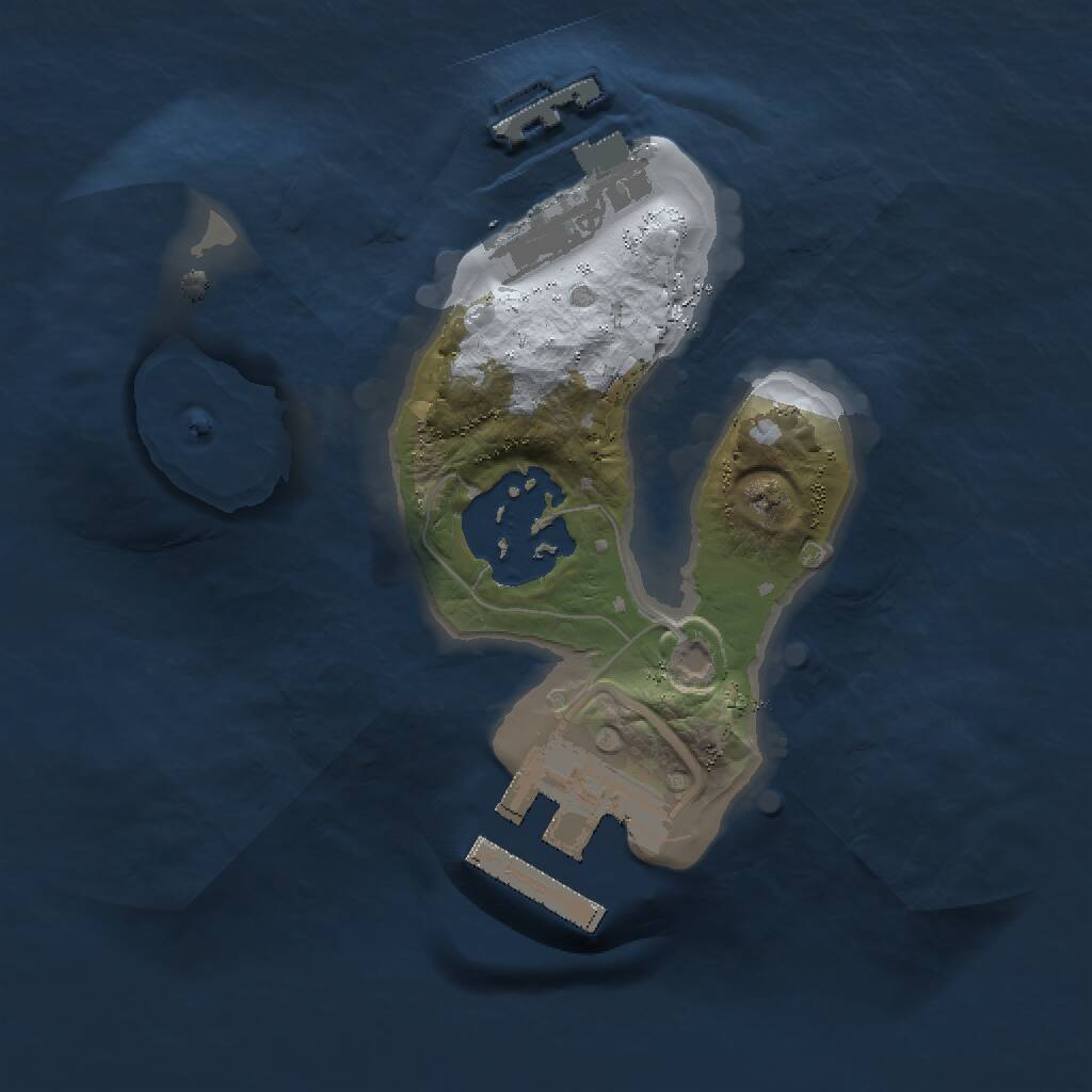 Rust Map: Procedural Map, Size: 1500, Seed: 650327249, 4 Monuments