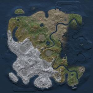 Thumbnail Rust Map: Procedural Map, Size: 3700, Seed: 5622989, 17 Monuments