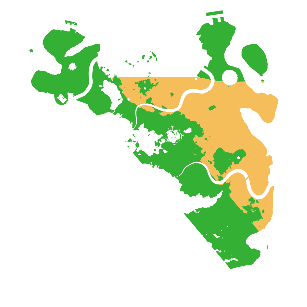 Biome Rust Map: Procedural Map, Size: 3700, Seed: 123244567