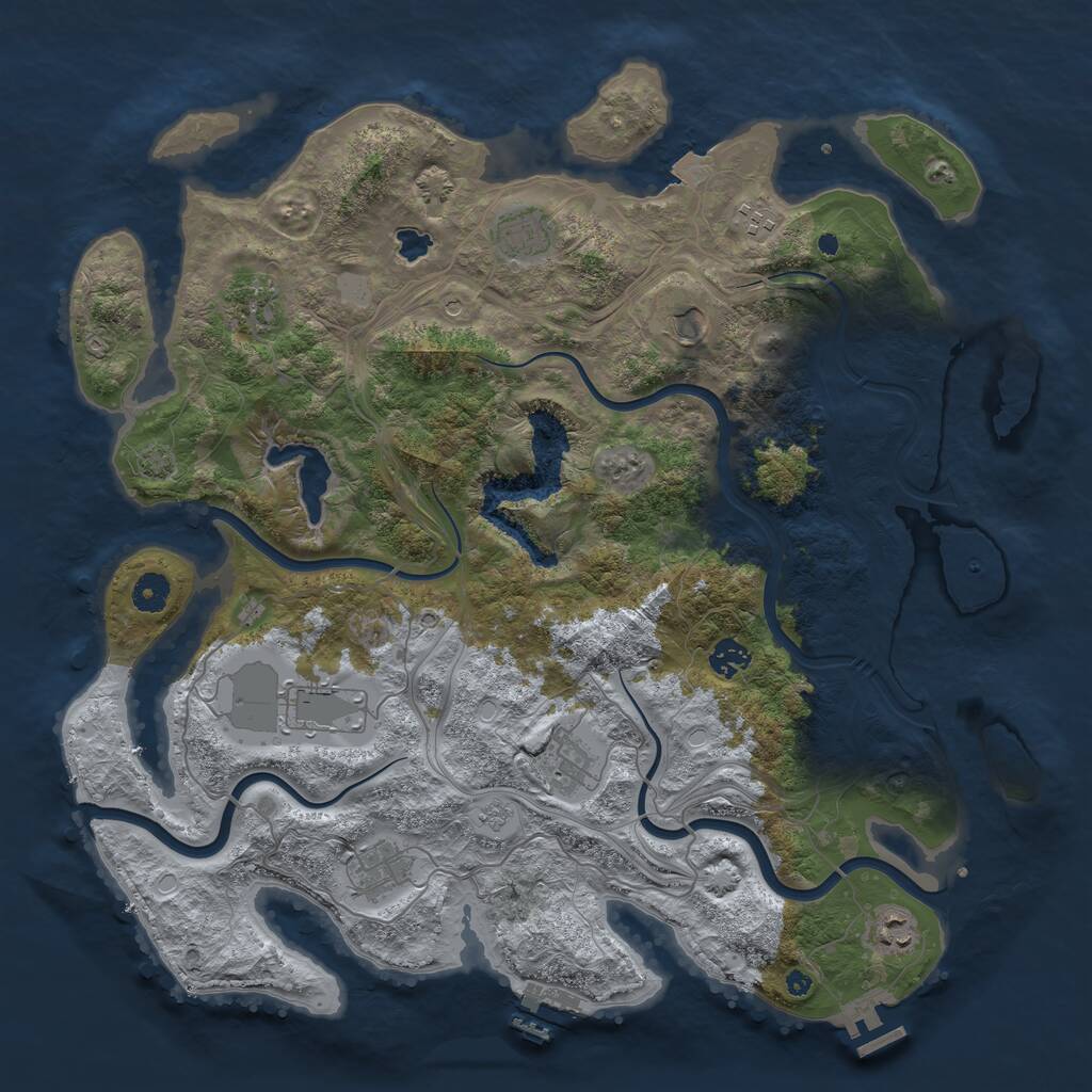 Rust Map: Procedural Map, Size: 4250, Seed: 460599181, 15 Monuments