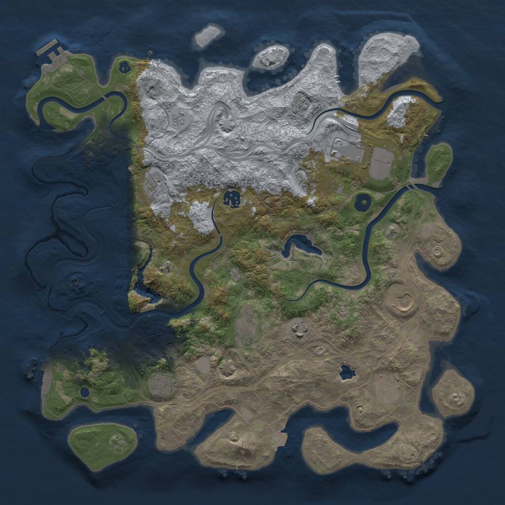 Rust Map: Procedural Map, Size: 4250, Seed: 178080120, 16 Monuments