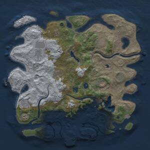 Thumbnail Rust Map: Procedural Map, Size: 4200, Seed: 38523, 16 Monuments