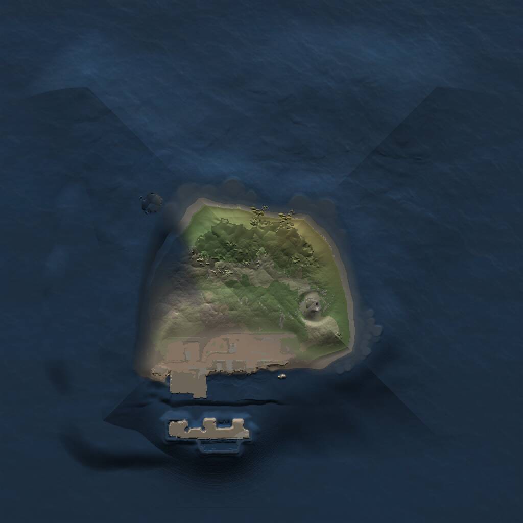 Rust Map: Procedural Map, Size: 1000, Seed: 84316, 2 Monuments