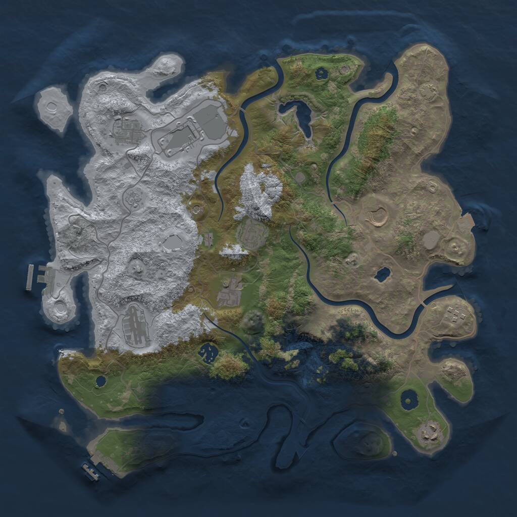 Rust Map: Procedural Map, Size: 4020, Seed: 602212298, 15 Monuments