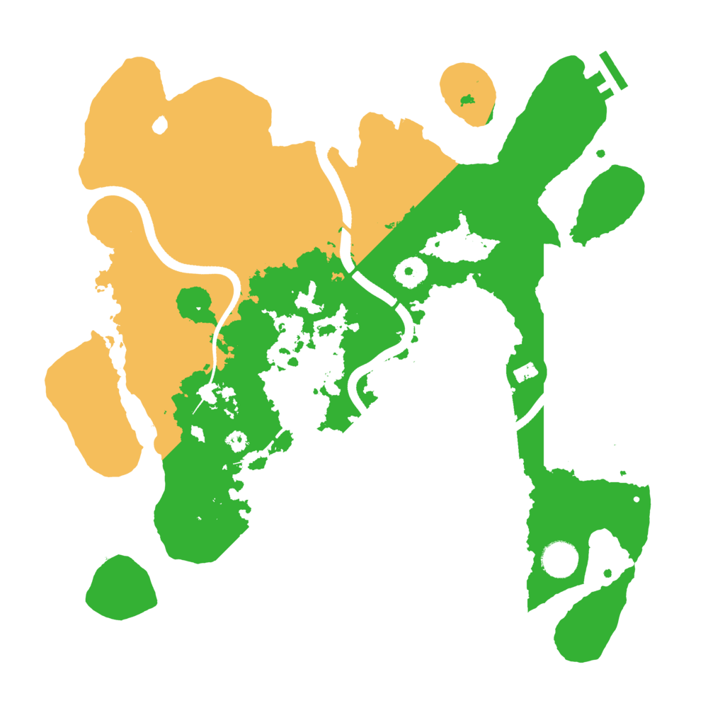 Biome Rust Map: Procedural Map, Size: 3500, Seed: 494774334