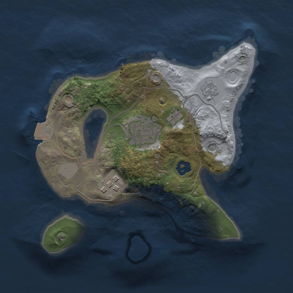 Rust Map: Procedural Map, Size: 2000, Seed: 19931818, 5 Monuments
