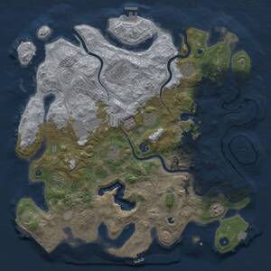 Thumbnail Rust Map: Procedural Map, Size: 4250, Seed: 2018310473, 16 Monuments
