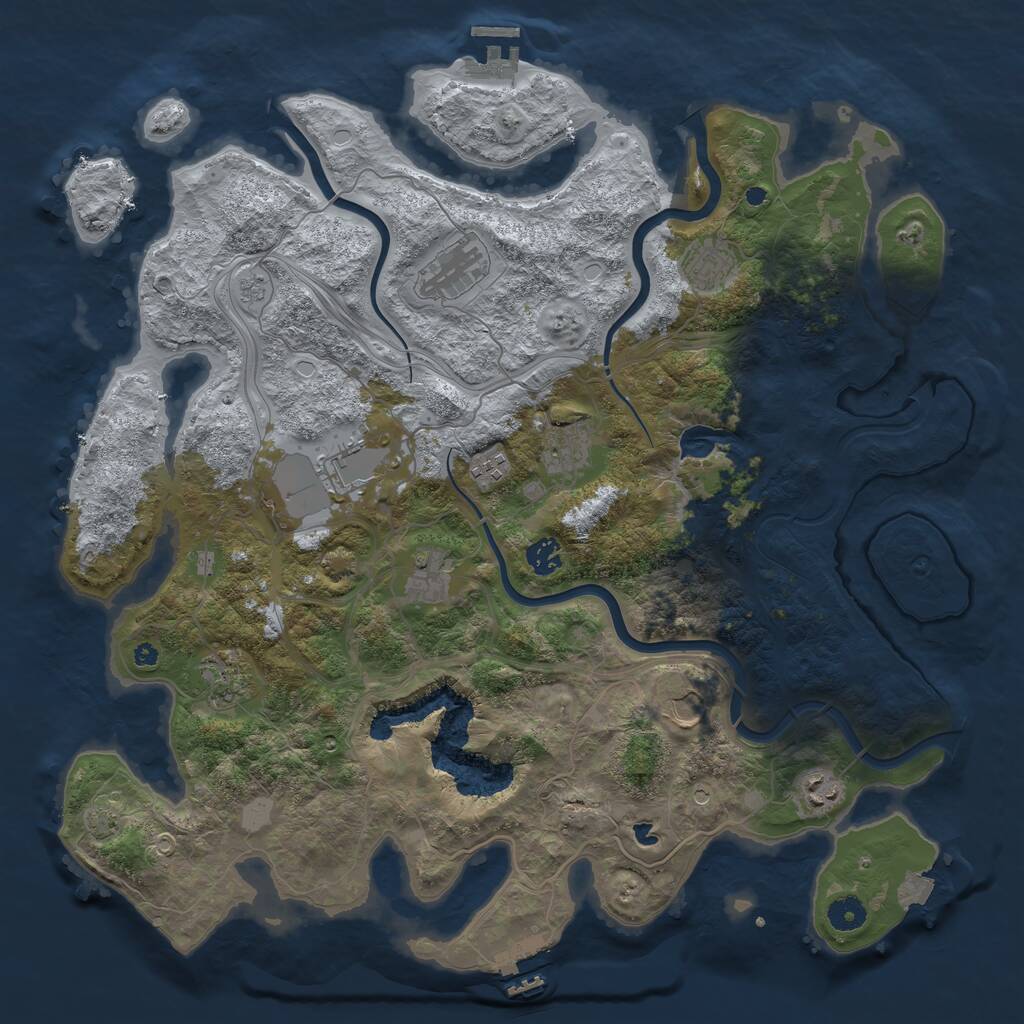 Rust Map: Procedural Map, Size: 4250, Seed: 2018310473, 16 Monuments